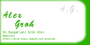 alex groh business card